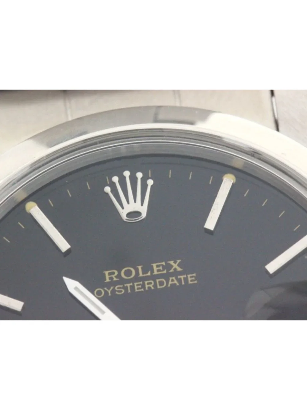 Rolex Oyster Date 34 Precision Cal Watch Stainless Steel Tritium Black Dial